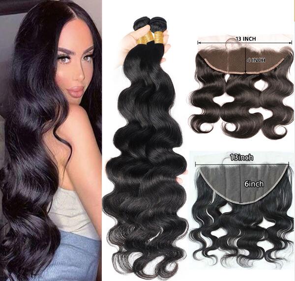 13x6 Lace Frontal With Hair Bundles Mongolian Virgin Hair Body Wave 3pc Hair Bundles With Frontal