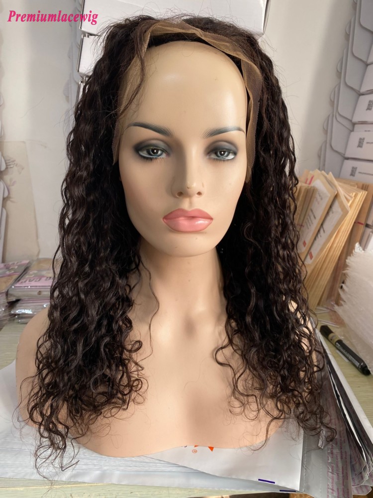 20inch Silk Top Water Wave 150 Density Pre Plucked Wig For Sale