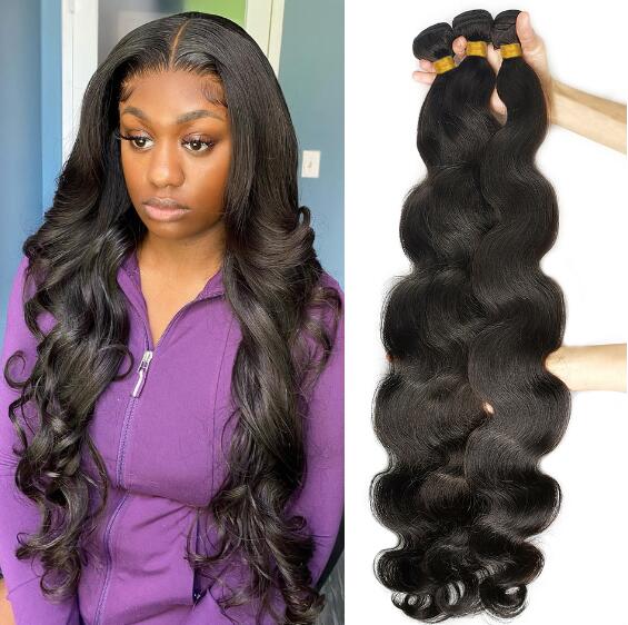 Body Wave 30 Inch Remy Brazilian Hair Weave Human Hair Bundles Natural Color 100% Human Hair Extension 