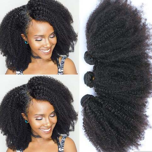 Mongolian Afro Kinky Curly Bundles Human Hair Extensions Virgin Human Hair Weave Bundles