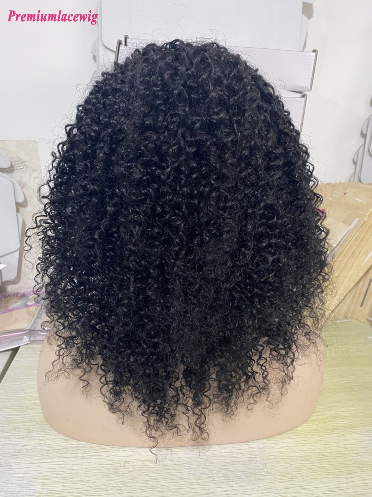 22inch HeadBand Human Hair Wigs Brazilian Deep Curly Machine Made Wigs