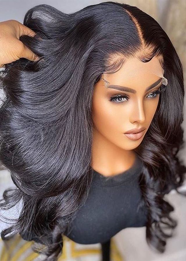 Body Wave 13x5.5 Lace Front Wig Wavy Human Hair Lace Front Wigs Pre Plucked Body Wave Frontal Wigs
