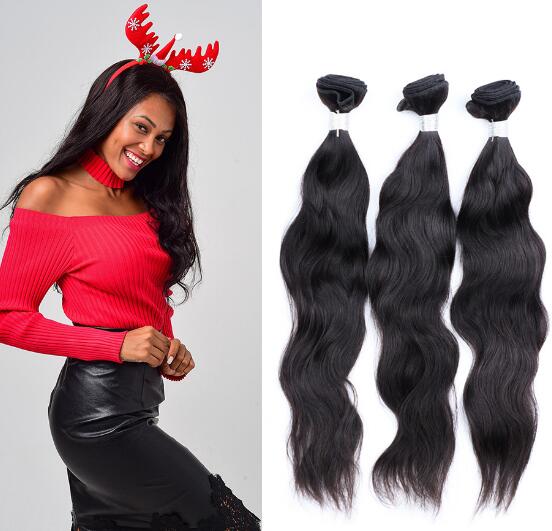 Natural Wave Indian Remy Hair Weave 3 Bundles Deal Natural Color Hair Weft Human Hair Bundles