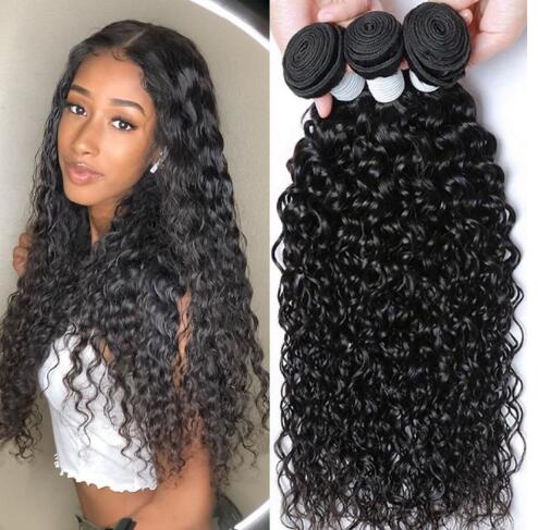 Water Wave Bundles Brazilian Hair Weave Bundles 3 Water Wave 30 Inch Hair Extensions For Black Women