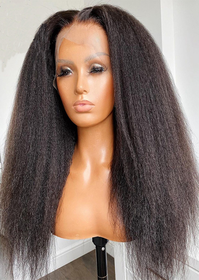 kinky straight 360 lace wig