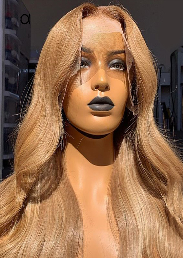 Colored Blonde 27 Lace Front Wig Human Hair Body Wave Wig Brazilian Wigs For Women Human Hair Virgin Hair blonde Wigs