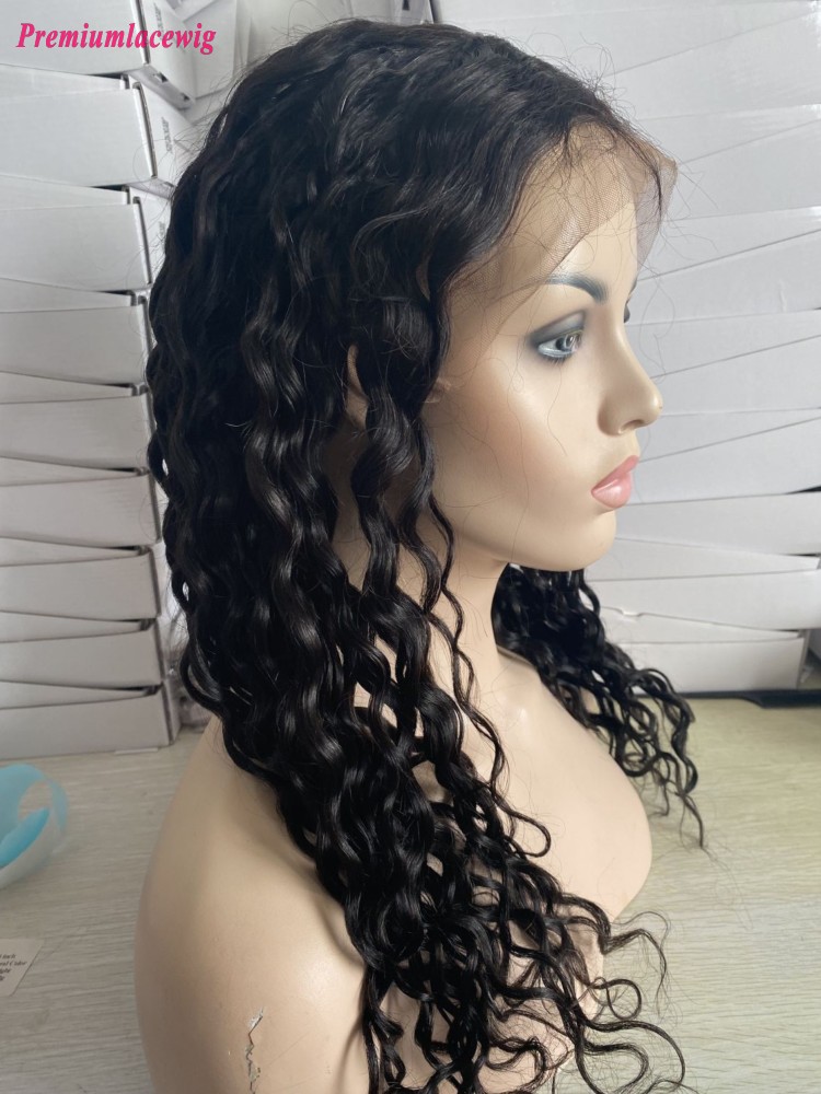 Peruvian 20inch Loose Wave 150 Density 13x4  T part Lace Front Wig 