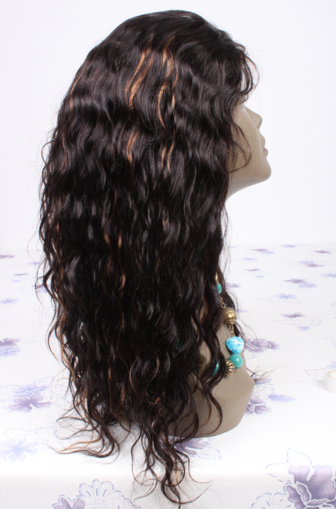 18inch color1B highlight#30 Brazilian hair lace front wig