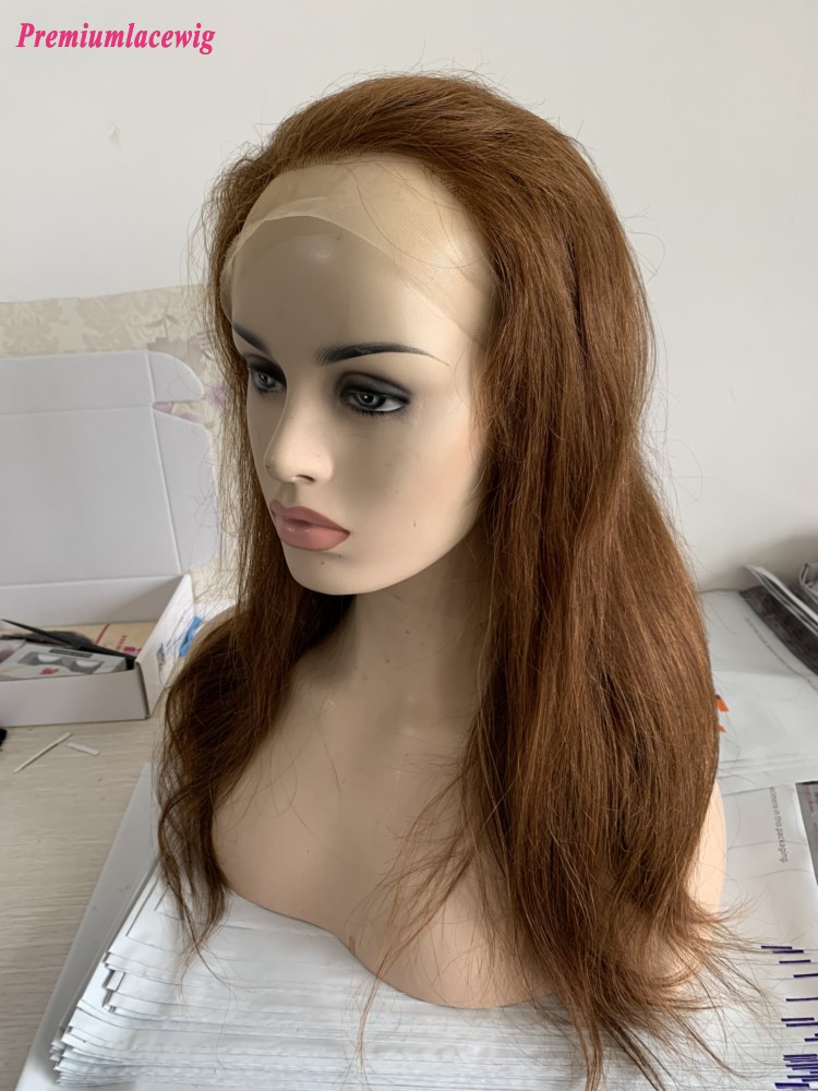 360 Lace Wig 16inch 150 Density Color 4 Straight Human Hair Wig
