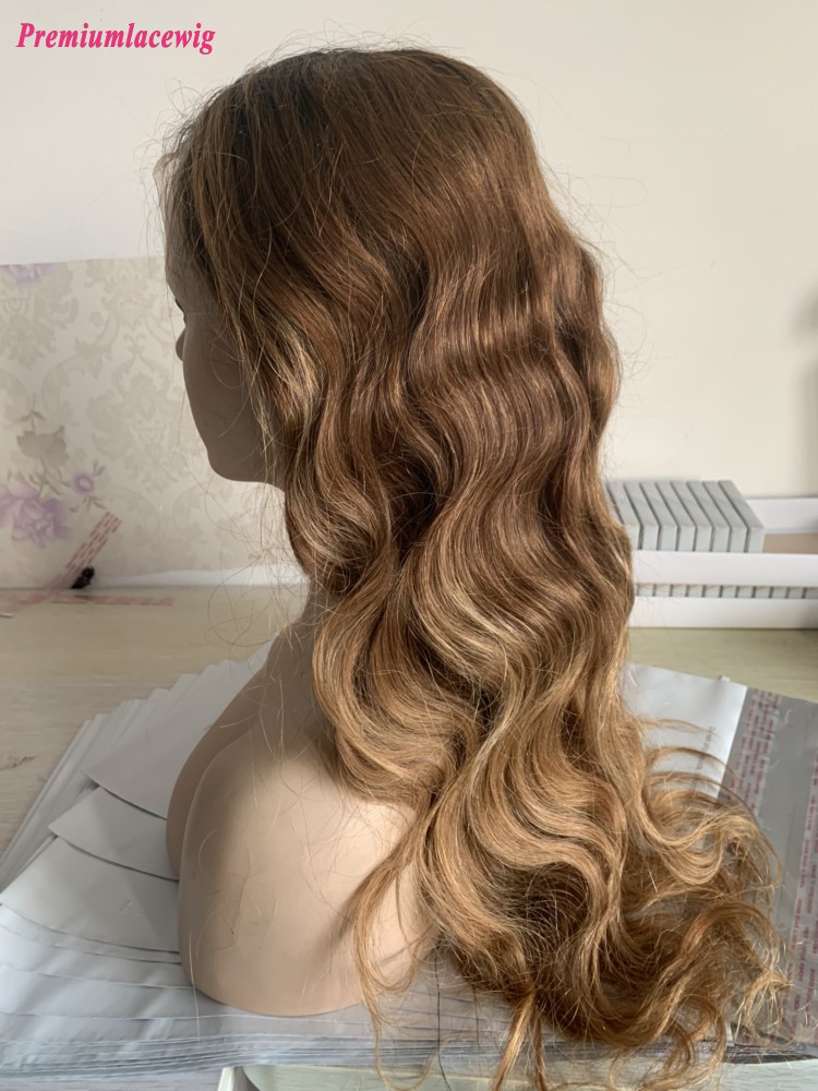 HD13x6 Lace Front Wig Ombre T1B-4-27 22inch 150 Density Body Wave