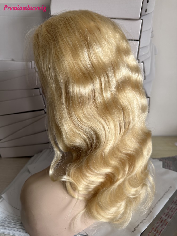 13x6 HD Lace Wig Blonde Color 613 18inch Body Wave 250 Density