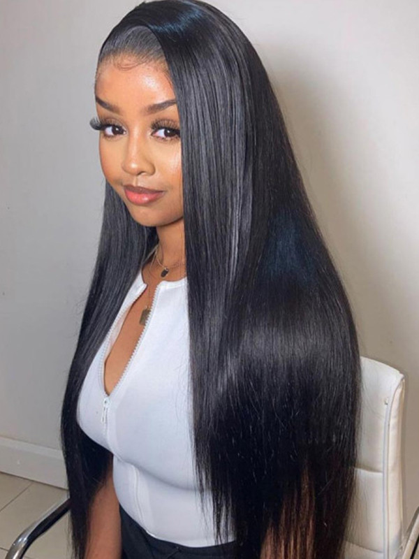 Peruvian lace front wig straight hair 20inch