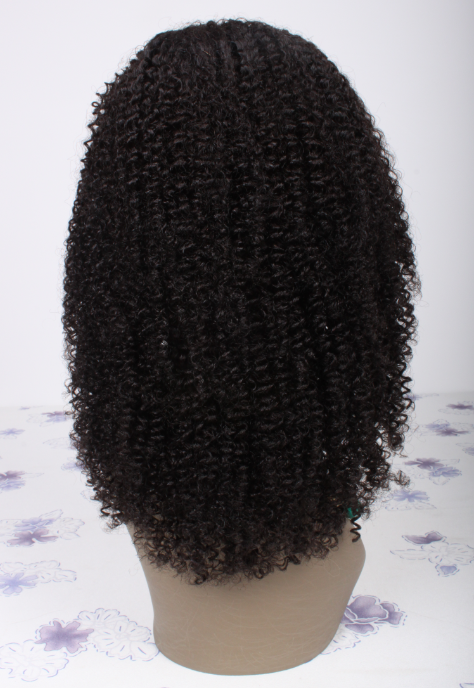 16 inch Brazilian Jerry Curly lace front wig Afro Kinky Curly Wigs