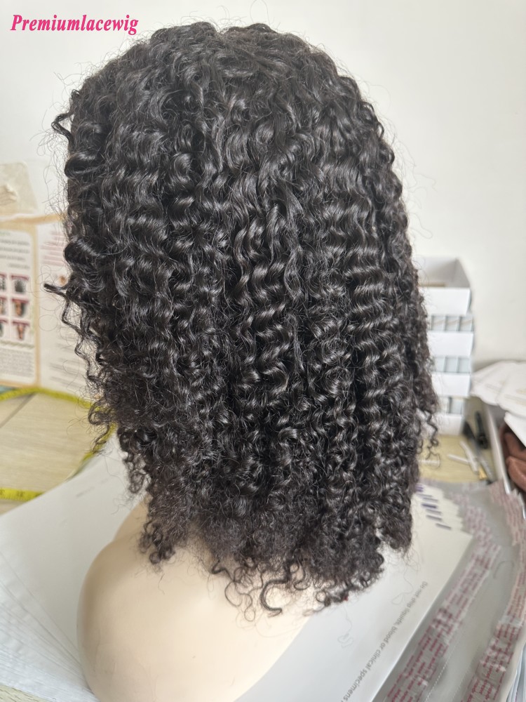 Afro Curly 5x5 HD Lace Wig 16inch 250 Density Transparent Lace