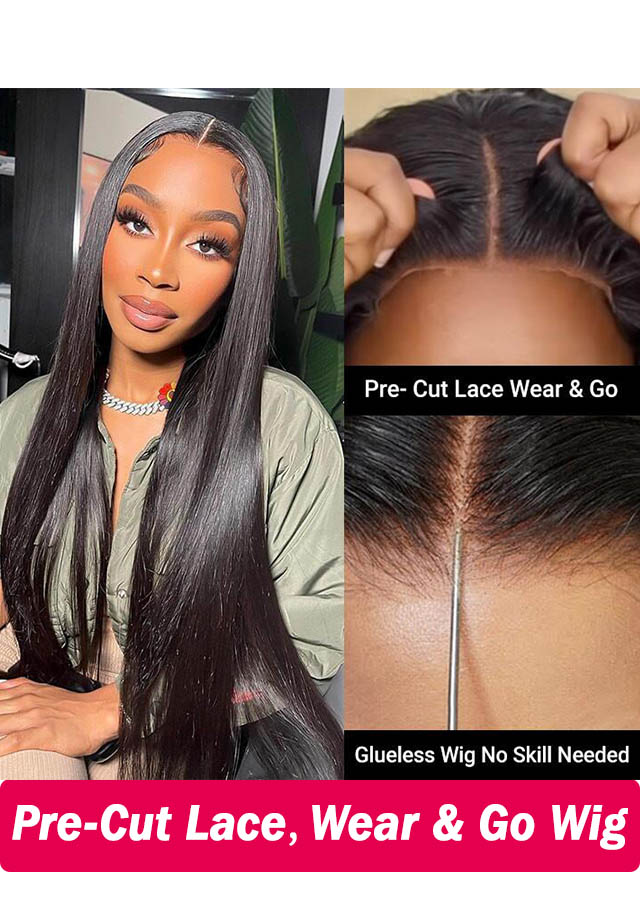 Wear & Go Pre Plucked Glueless Wigs Pre Cut Lace Wigs Beginner Friendly