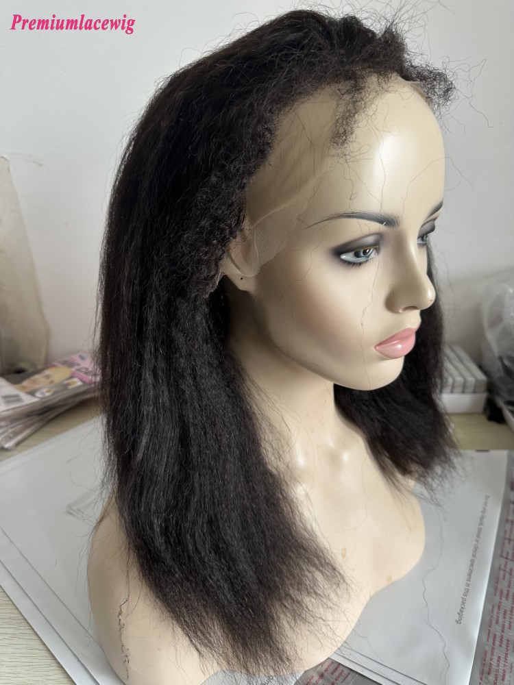 250% Density Kinky Straight 13x6 HD Lace Wig 14inch Full End