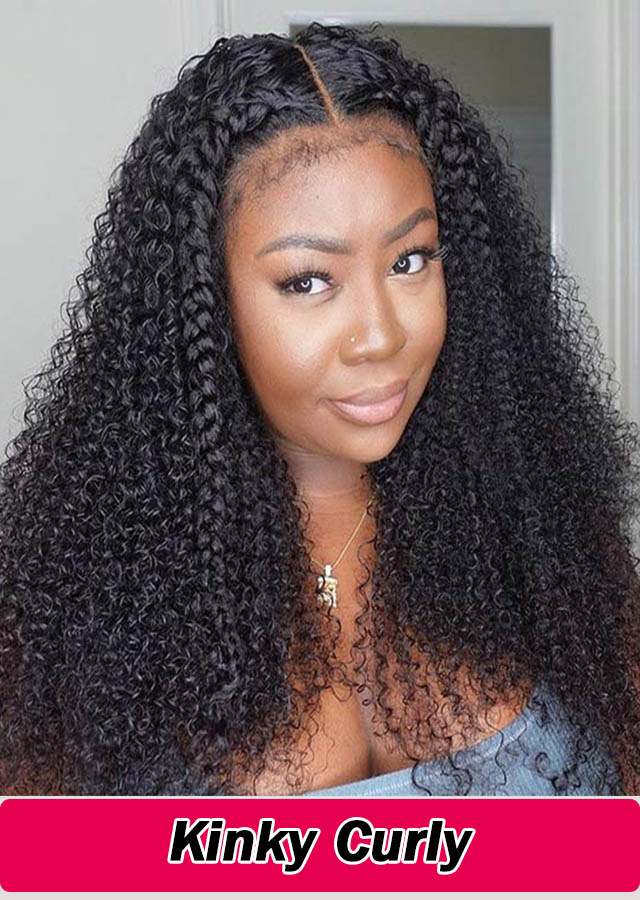 Brazilian Kinky Curly Full Lace Human Hair Wigs 18inch