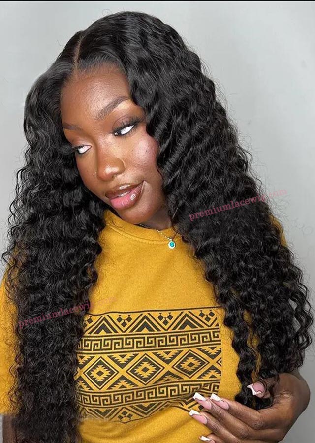 Indian Virgin Hair Curly Full Lace Wig 20inch