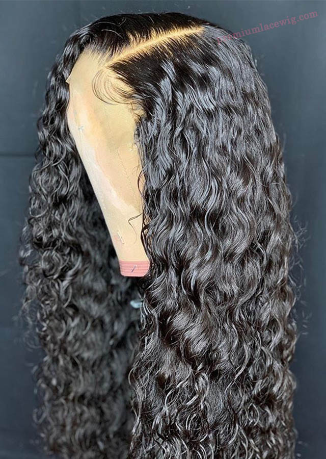 Spring Curly Skin Melt Full Lace Virgin Human Hair Wig Pre Plucked