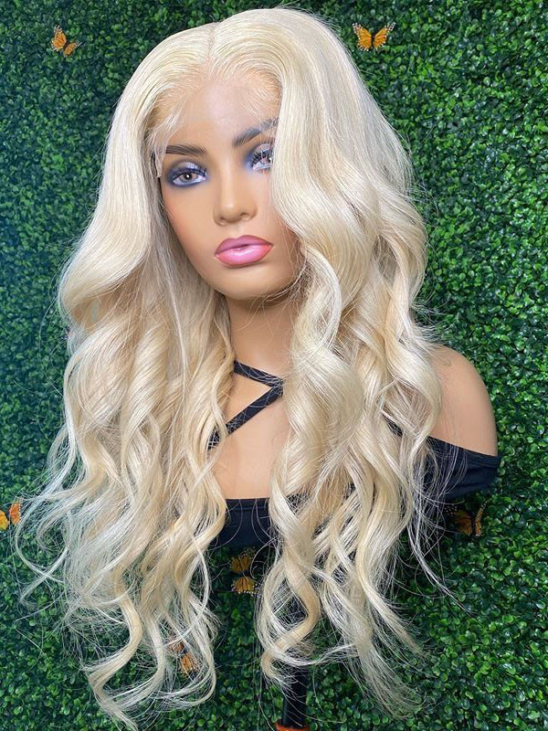 16inch 613# Malaysian hair natural wave full lace wig PWS346