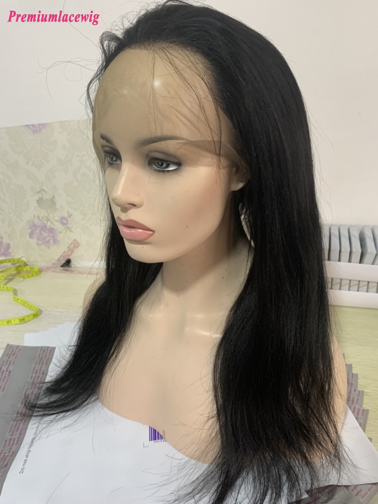 Jet Black Color 1 Glueless Full Lace Wig 14inch