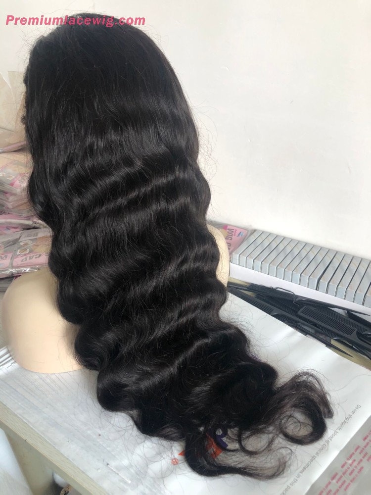 13x6 Lace Wig Body Wave 24inch 250 Density 4C Curly Baby Hair