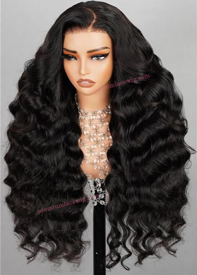 Deep Wave HD Lace Frontal Wig Brazilian Human Hair Wigs Pre Plucked Hairline
