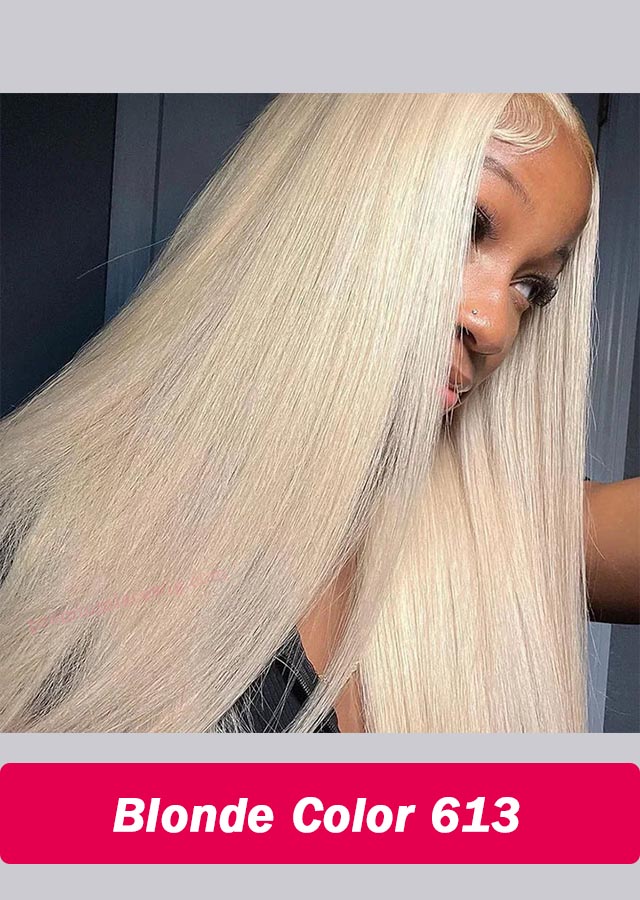 Straight Malaysian Full Lace Wig Color 613 16inch