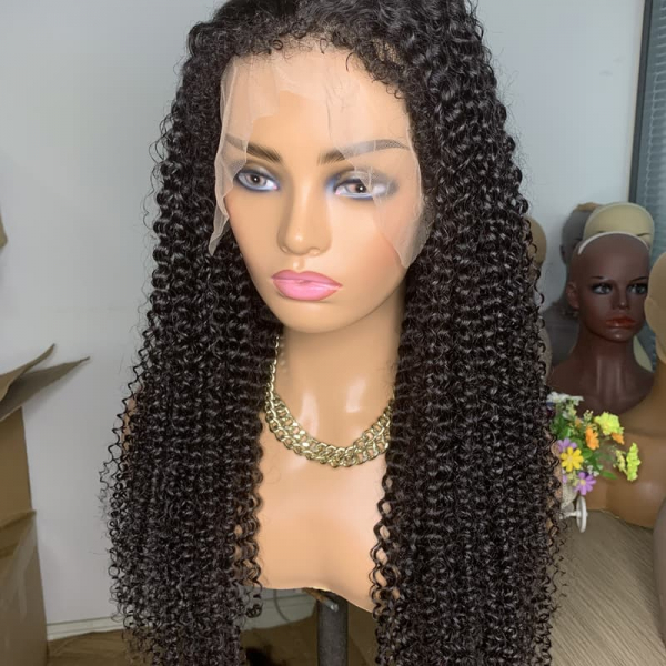 Peruvian Human Hair 360 Lace Wig Afro Kinky Curly 16inch