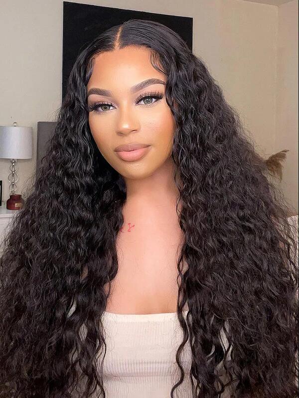 18inch Natural Wave Full Lace Human Hair Wigs Peruvian Hair
