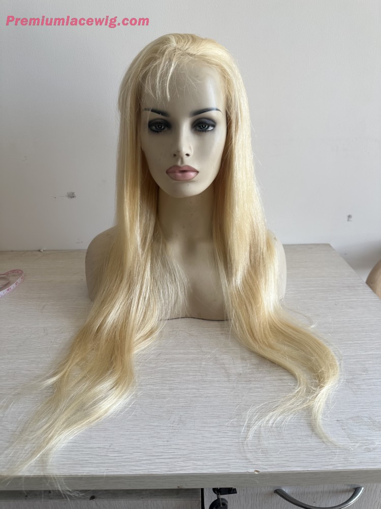 Full Frontal HD 13x6 Lace Front Wig Blonde Color 613 26inch Straight Hair