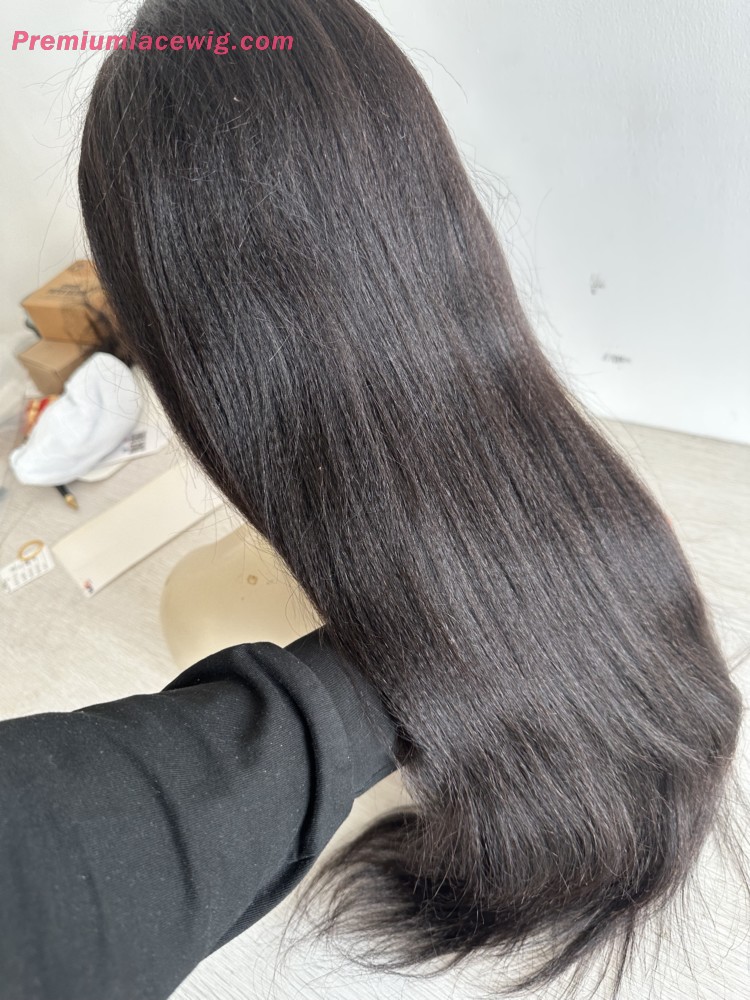 Italian Yaki 360 Lace Wig Invisible Strap 22inch 150 Density