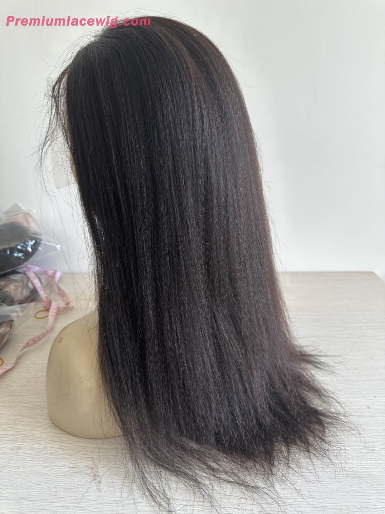 Kinky Straight 13x6 Lace Frontal Wig 18inch 180 Density
