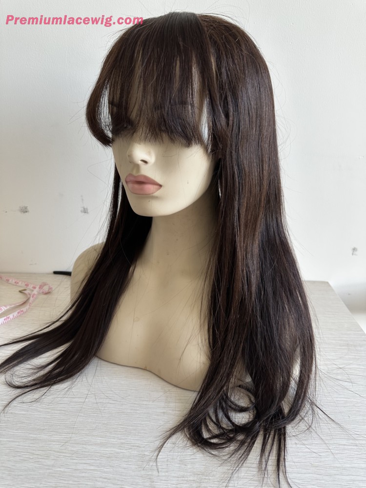 Wear and Go Wig Bang Straight HD Lace Wig 18inch 180 Density