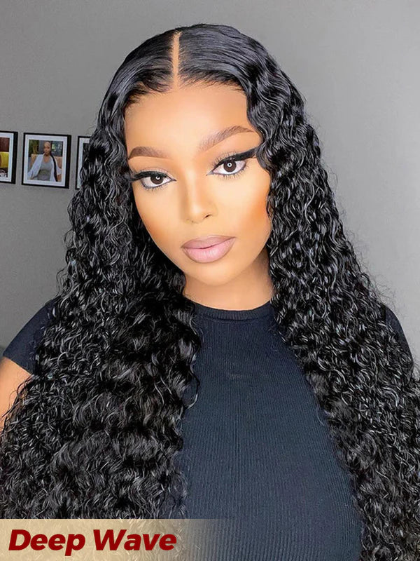 Peruvian Hair Full Lace Wig Deep Wave 24inch 180% Density