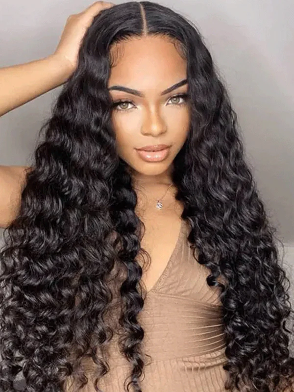16inch Full Lace Wig Loose Curly Mongolian Hair