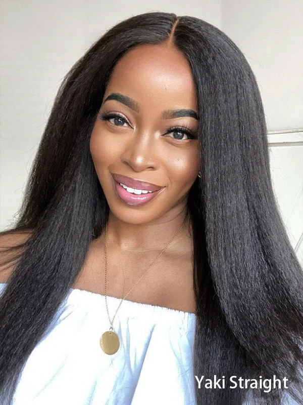 Yaki Straight Full Lace Wig 24 inch Natural Color 