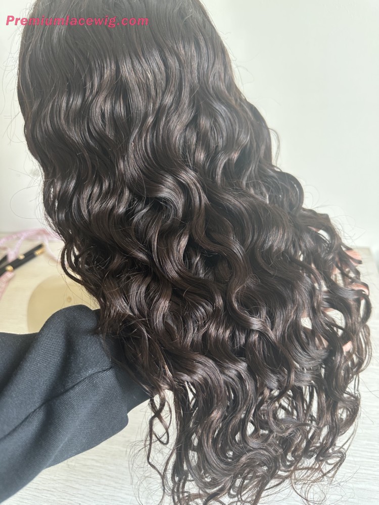 Full Lace Wig Natural Wave 20inch Color 2 Human Hair Wig