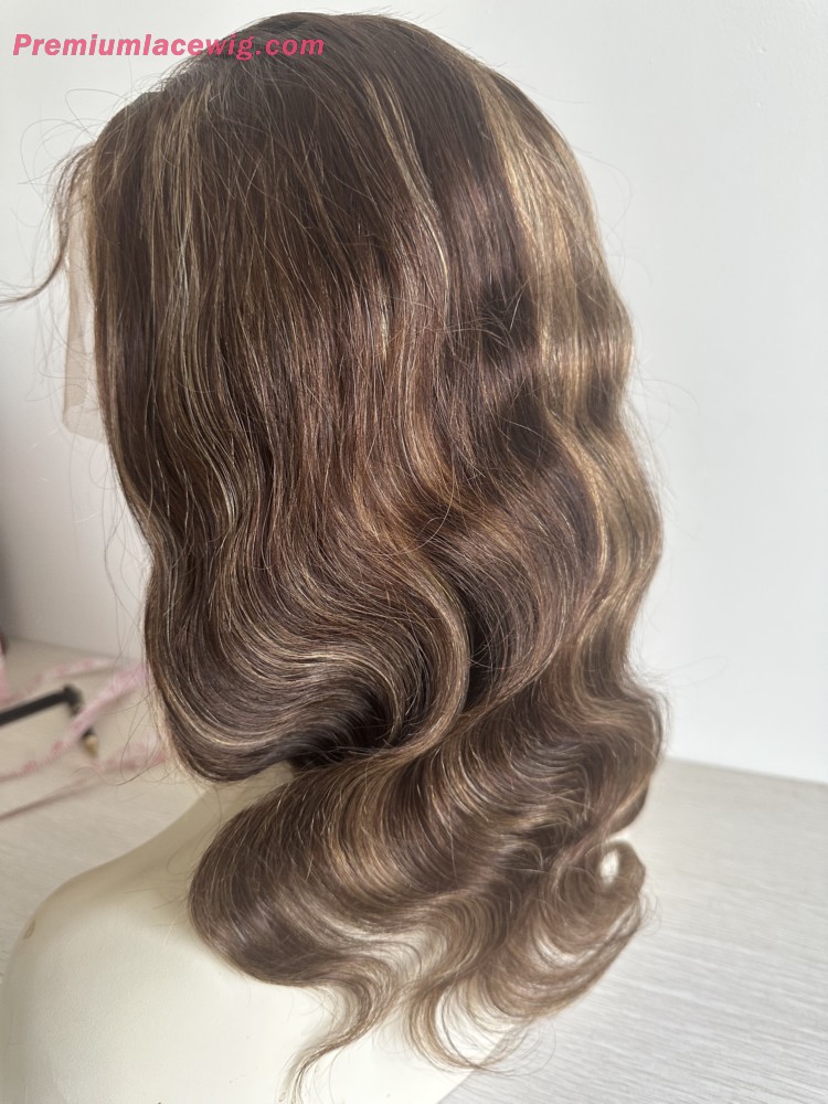 Highlight Color 4/27 Full Frontal 13x6 Lace Wig Body Wave 14inch