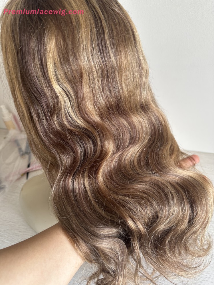 Blonde Highlight Color 4/27 16inch 180% Density Body Wave