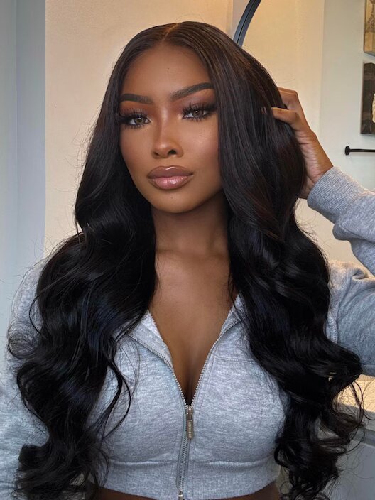 Brazilian Body Wave Lace Front Wig Cheap Pre Plucked 18inch
