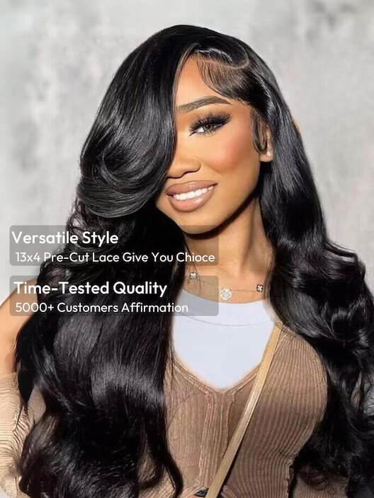 HD 13x6 Lace Wig Body Wave Brazilian Virgin Hair HD13x4 Lace Front Human Hair Wigs 20inch