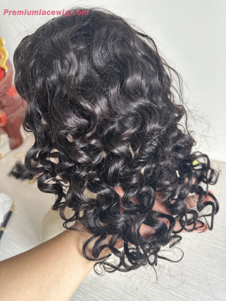 Wear and go Wig HD Lace Closure 5x5 Human Hair Wig Loose Curly 16inch