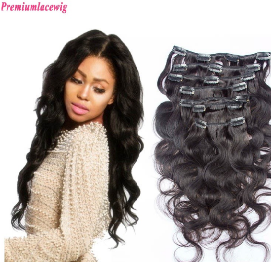 2018 new wig style of clip in hair Extensions