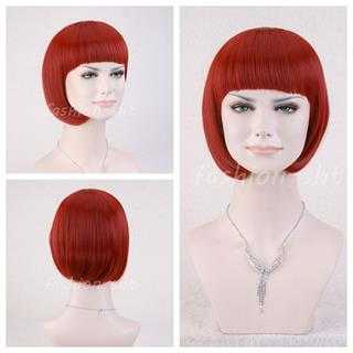 Fashion red human hair wigs for women