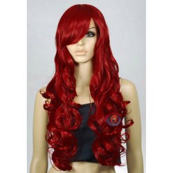 Fashion red human hair wigs for women