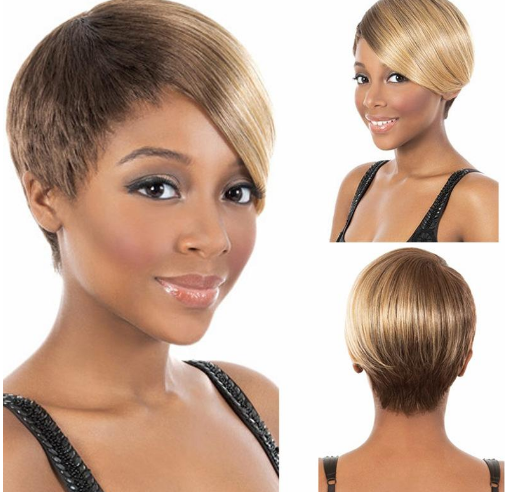 picture4 of Fashion Style Coppery Human Hair Lace Wig
