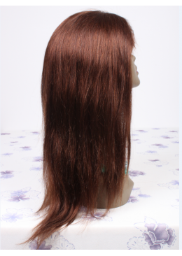 16inch color3 Peruvian hair straight lace front wig
