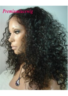Deep Curly lace front wig wholesale Brazilian hair 18inch