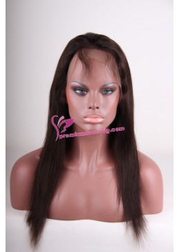 2 color indian remy natural straight hair lace wig 16inch